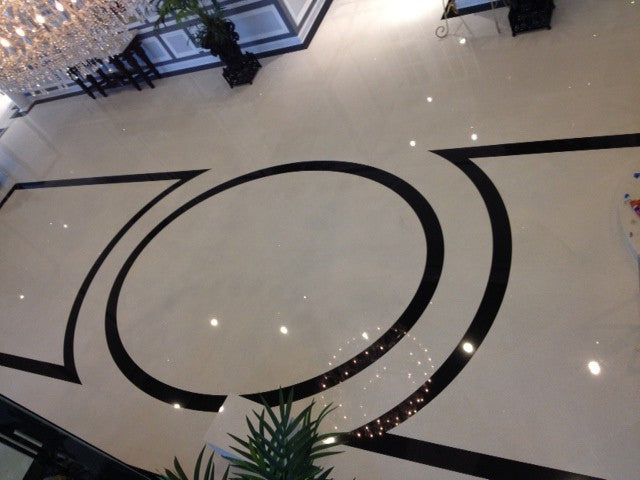 Sparkling White Quartz Flooring