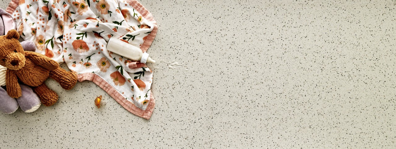 Bianco Pepper quartz countertop