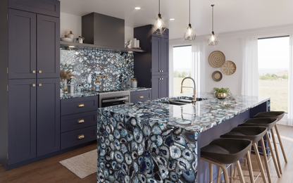 Blue Agate kitchen countertops