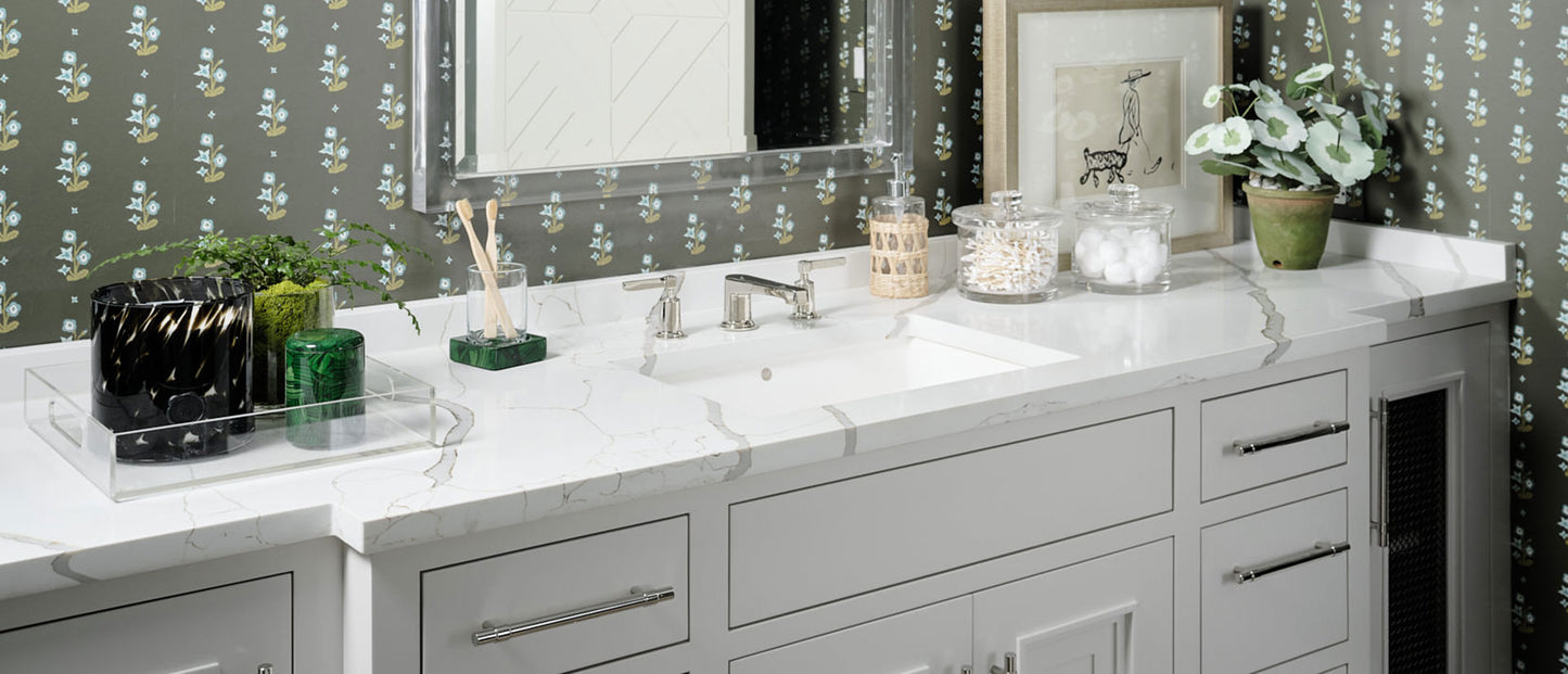 Calacatta Laza Gold Quartz Vanity