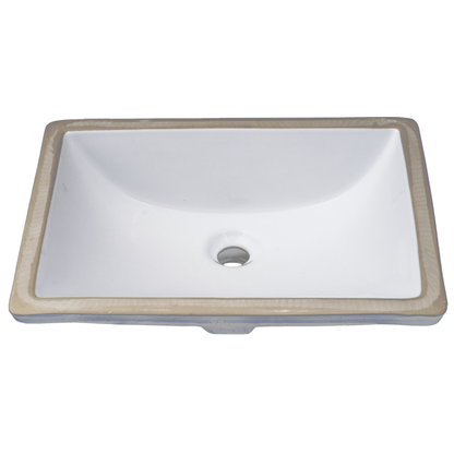Vanity White Rectangle - Porcelain - Continental Ceramic YES6360